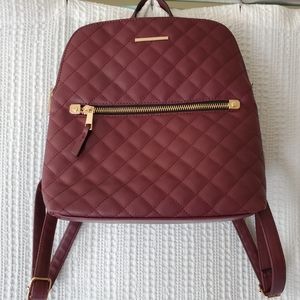 ALDO Quilted Burgundy Backpack/ Purse